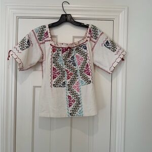 V.D.E Vinster Embroidered Boho Blouse Size S